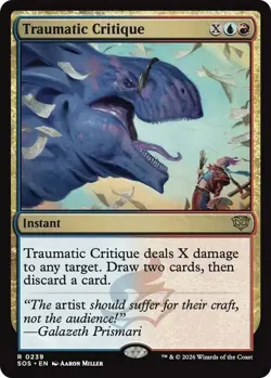 x1 Traumatic Critique - Foil R MTG Secrets of Strixhaven M/NM, English - Image 1