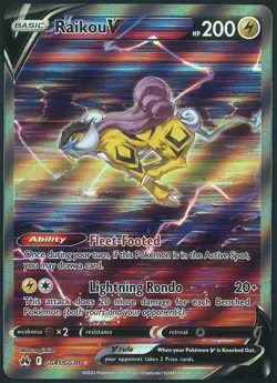 Raikou V GG41/GG70 Pokemon Sword & Shield Crown Zenith Near Mint - Image 1