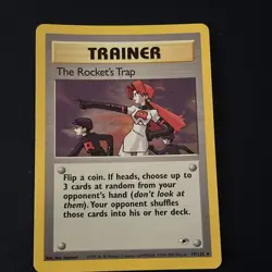 Pokemon TCG The Rockets Trap Holo Gym Heroes English No. 19 - Image 3