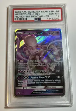 Pokemon Mewtwo GX TCG Sun & Moon SM196 Promo PSA 10 (517 POP) - Image 1