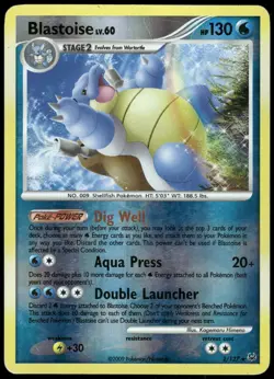 Pokemon Blastoise Holo Rare Platinum 2/127 HP Reverse Holo - Image 1