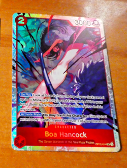 ONE PIECE ENGLISH CARD HOLO GAME CARTE Boa Hancock OP12-014 SR EN NM - Image 1