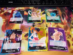 One Piece A Fist of Divine Speed (OP11) Leader 6 Card Lot - Image 1