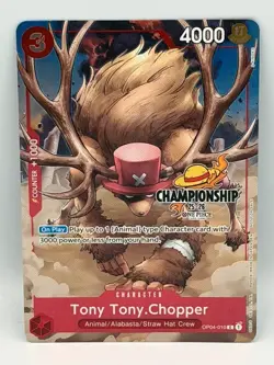 Tony Tony Chopper OP04-010 Championship 25-26 Celebration Pack One Piece Card NM - Image 1