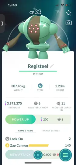 Pokemon Go Legendary shiny registeel ( stage 1 ) - Image 1
