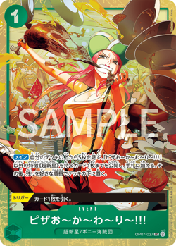 One Piece Card OP07-037 - More Pizza!!! UC - Parallel Promo JAP OP- PREORDER - Image 1