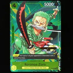 One Piece TCG | Rorona Zoro | P-042 | Promo | Englisch | CS 2024 Gold Stamp - Image 1