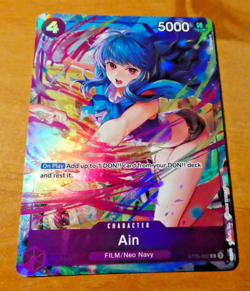 ONE PIECE ENGLISH CARD HOLO GAME CARTE Ain ST05-002 ALT EN MINT - Image 1