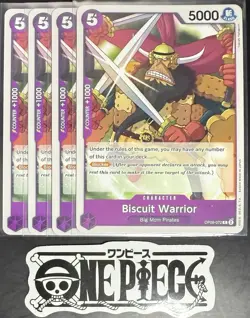 4x One Piece OP08-072 C Biscuit Warrior - ENG - Regular - Play Set - TCG - NM/M - Image 1