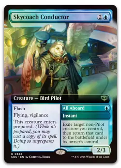 Skycoach Conductor (Extended Art) #322 (Foil) NM Secrets of Strixhaven Magic MTG - Image 1