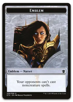 Emblem - Narset Transcendent #8 (LP) Dragons of Tarkir DTK Magic MTG - Image 1