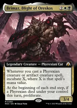 1 x Brimaz, Blight of Oreskos - Foil - Extended Art - Commander: March of the Ma - Image 1