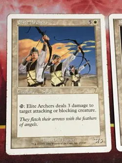 C6535 MTG MAGIC GATHERING CORE SEVENTH REVERSE DAMAGE 34 ELITE ARCHERS 15 MP R - Image 2