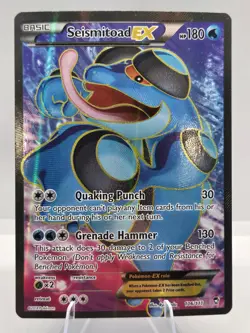 Pokemon TCG Seismitoad EX Full Art Holo Ultra Rare Card 106/111 Furious Fists - Image 1