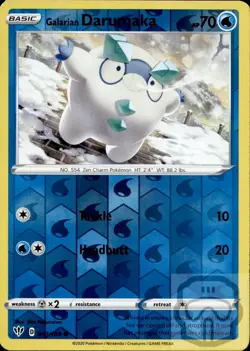 Galarian Darumaka 043/189 C Darkness Ablaze Pokemon Reverse Holo NM/M - Image 3