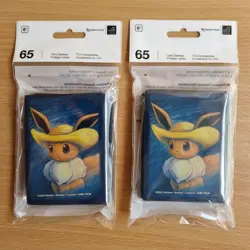 2x Pokemon Center × Van Gogh Museum: Eevee Inspired Straw Hat Card Sleeves (65) - Image 1