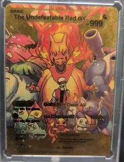 Pokemon Charizard EX Gold Foil Custom The Undefeatable Red Card 999 999HP 150000 - Image 3