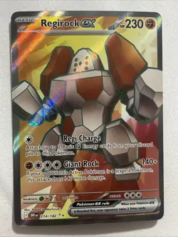 Pokemon TCG Regirock EX 214/182 Destined Rivals Ultra Rare NM Card - Image 1