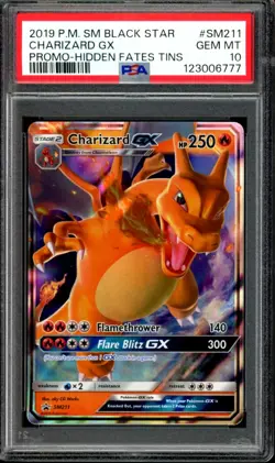 PSA 10 Charizard GX SM211 Promo Hidden Fates Tin 2019 Pokemon - Image 1