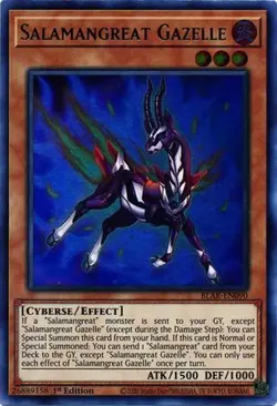 Yugioh - Salamangreat Gazelle (Ultra Rare) (1st Edition) - BLAR-EN090 (P) - Image 1