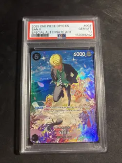 2025 One Piece Royal Blood Sanji Special Alt Art #ST14-003 PSA 10 GEM MINT - Image 1