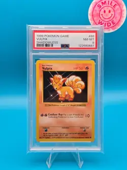 PSA 8 - 1999 Pokemon Game, Vulpix, Shadowless - Image 1