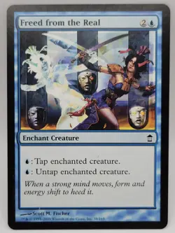 MTG Freed from the Real LP Champions of Kamigawa Enchant Creature Magic Card - Image 1