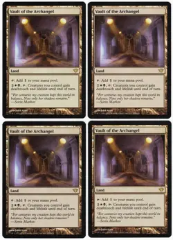 MTG - 4 x Vault of the Archangel - Playset 4x x4 - Dark Ascension Regular NM - Image 1