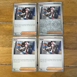 4 x Hilda 084/086 Trainer Playset White Flare - Pokemon TCG inc Reverse Holo - Image 1