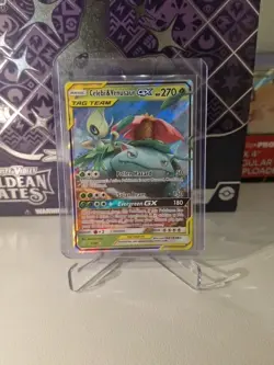 Celebi & Venusaur GX 1/181 Pokemon Team Up Ultra Rare Sun and Moon - Image 1
