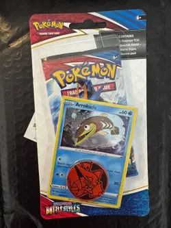 Pokemon Blister Booster Pack ARROKUDA HOLO Promo & COIN Battle Styles SEALED - Image 1