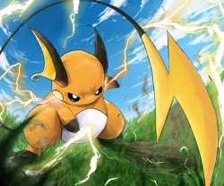 Pokemon raichu pokmon Pad Gaming Mat Desk - Image 1