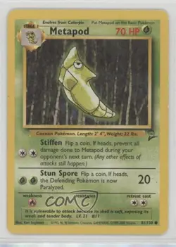 Metapod Pokemon Base Set 2 #81 2000 - Image 1