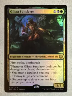 MTG / Glissa Sunslayer / ONE / #202 / FOIL / Rare / NM - Image 1