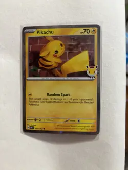 2024 Pokemon Temporal Forces / Pikachu / #051 / Cosmos Holo/ NM - Image 1