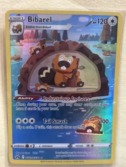 Pokemon Crown Zenith Galarian Gallery Bibarel GG25/GG70 Full Art Holo NM - Image 1