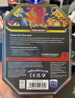 Pokemon Mega Charizard X ex Factory Sealed Tin - 4 Booster Packs FAST SHIPPING - Image 2