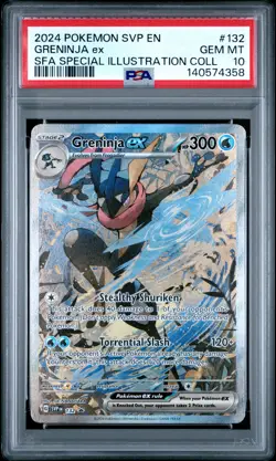 2024 POKEMON SVP EN-SV BLACK STAR PROMO #132 GRENINJA EX PSA 10 - Image 1