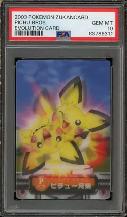 2003 Pokemon Zukan Pichu Bros. Lenticular PSA 10 Gem Mint - Image 1