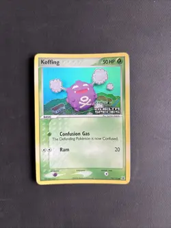 Pokemon TCG Koffing EX Delta Species 72/113 STAMPED Reverse Holo Common Nintendo - Image 1