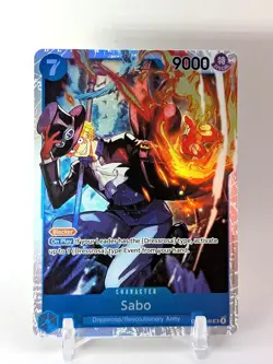 One Piece Sabo OP15-046 SR Super Rare Adventure On Kami’s Island English NM Blue - Image 1