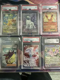 PSA, TAG & CGC Graded Lot of 8 Pokemon Slabs - GRADE 5-10 Collection + 6 B Pks - Image 1