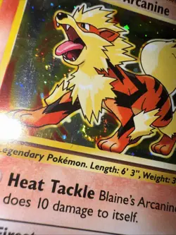 Pokemon TCG Blaine's Arcanine Gym Challenge 1/132 Holo Unlimited CGC 8.5 SWIRL - Image 3