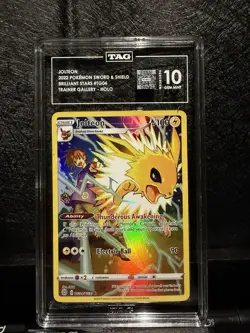 Pokemon Jolteon TG04/TG30 Brilliant Stars Trainer Gallery TAG 10(New #1 Overall) - Image 1