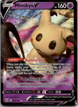 Mimikyu V 062/163 Holo V Rare Battle Styles Pokemon Holo Near Mint - Image 1