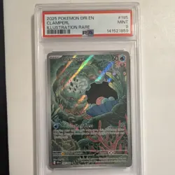 Pokemon Clamperl Illustration Rare Holo PSA 9 195/182 Sv10: Destined Rivals 2025 - Image 1