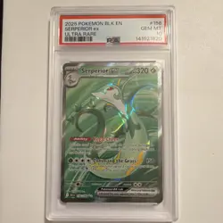 Pokemon Serperior ex Ultra Rare Holo Sv: Black Bolt PSA 10 156/086 2025 - Image 1