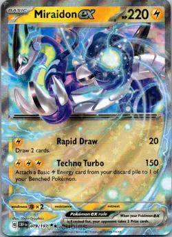 Miraidon ex 079/197 Double Rare Obsidian Flames Pokemon Holo Near Mint - Image 1