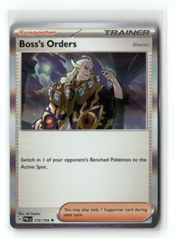 Boss's Orders (Ghetsis) 172/193 Rare Paldea Evolved Pokemon Holo Near Mint - Image 1