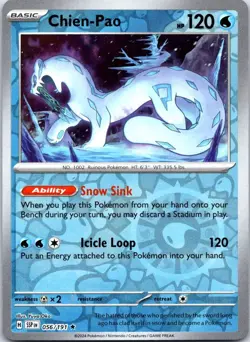 Chien-Pao 056/191 Rare Surging Sparks Pokemon Reverse Holo NM - Image 1
